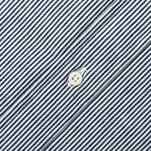 Gitman Vintage- Cotton Navy Striped Brushed