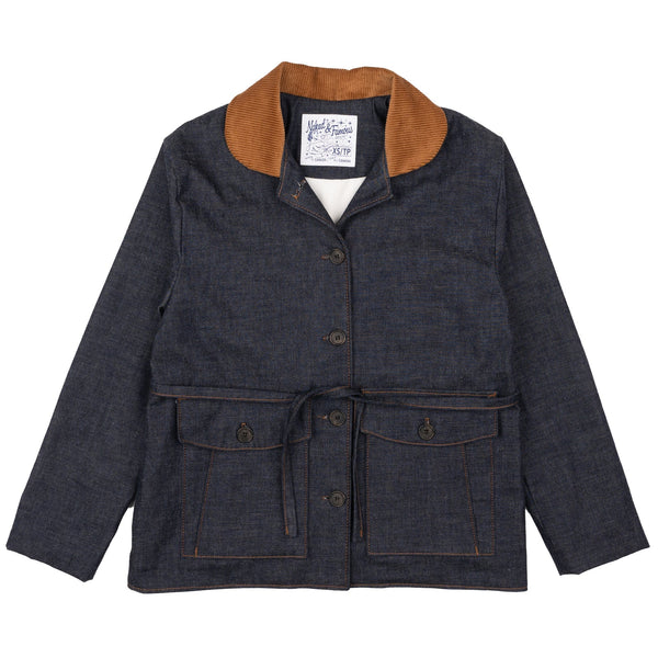 Naked & Famous- Balmoral Jacket: Slub Nep Rinsed Indigo