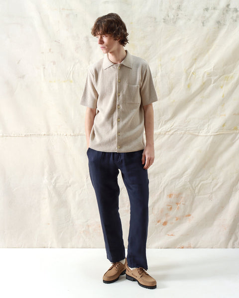 Far Afield- Heitor Knit Shirt in Peyote Sand