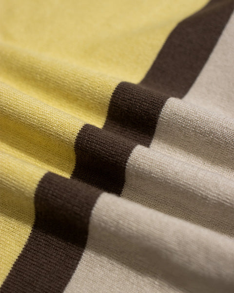 Far Afield- Velzy Cardigan in Neto Stripe Dark Brown