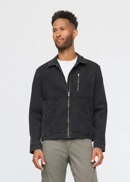 DUER - Stretch Canvas Utility Jacket: Black