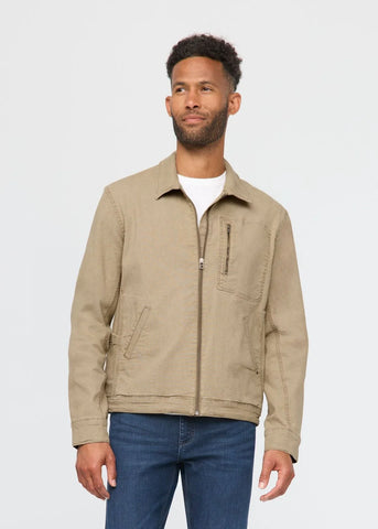 DUER - Stretch Canvas Utility Jacket: Tan