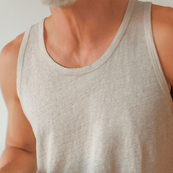 Alex Crane- Tank Tee: Bone