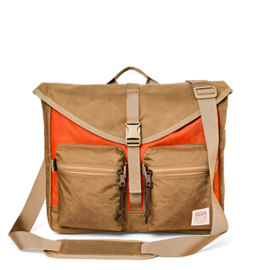 Filson- Surveyor Messenger Bag: Dark Tan / Flame