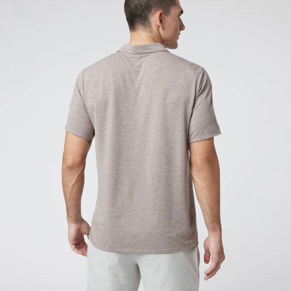 Vuori- Knit Twill Polo Fossil Heather