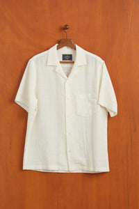 Portuguese Flannel- Grain Cotton Shirt Cream Gauze