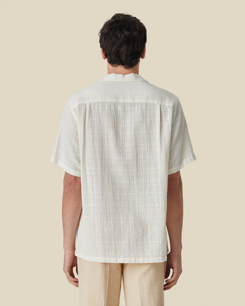 Portuguese Flannel- Grain Cotton Shirt Cream Gauze