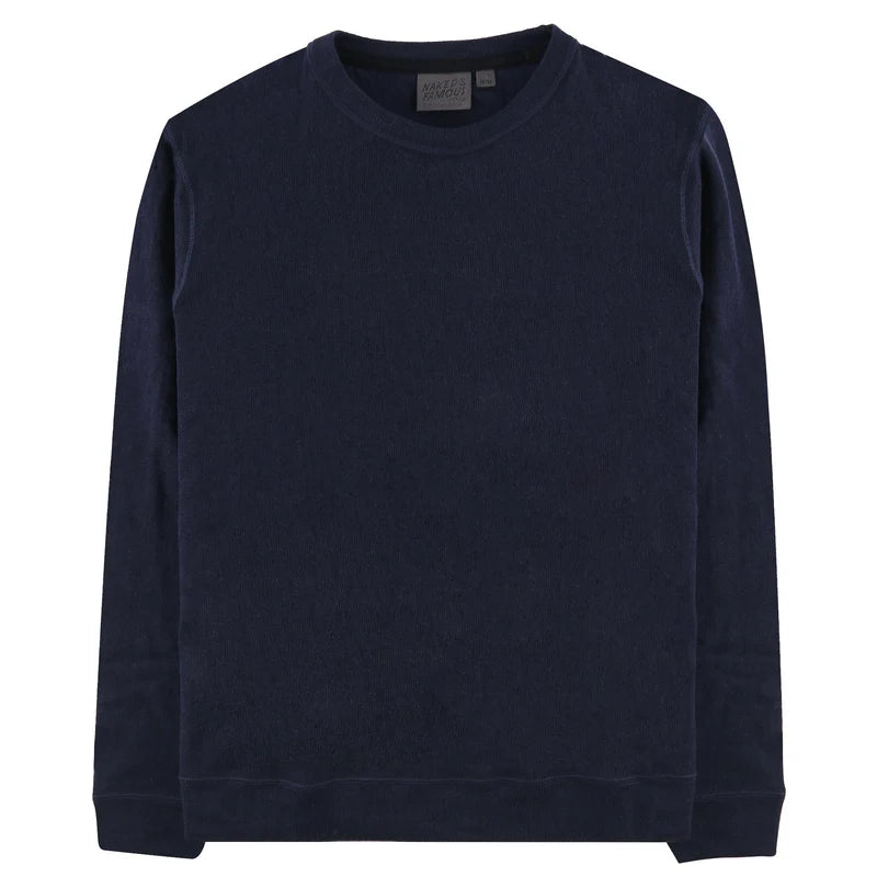 Naked & Famous- Slim Crew Vintage Doubleface Navy