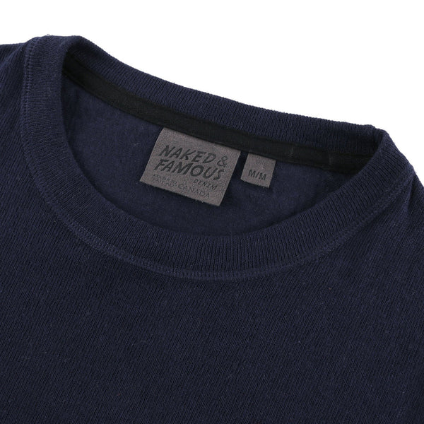 Naked & Famous- Slim Crew Vintage Doubleface Navy