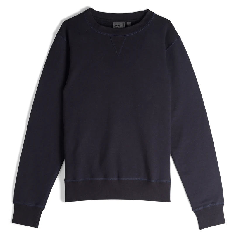 Naked & Famous- Crewneck Heavyweight Terry Navy