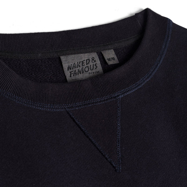 Naked & Famous- Crewneck Heavyweight Terry Navy