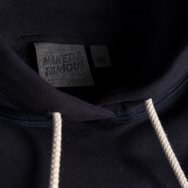 Naked & Famous- Pullover Hoodie Heavyweight Terry Navy