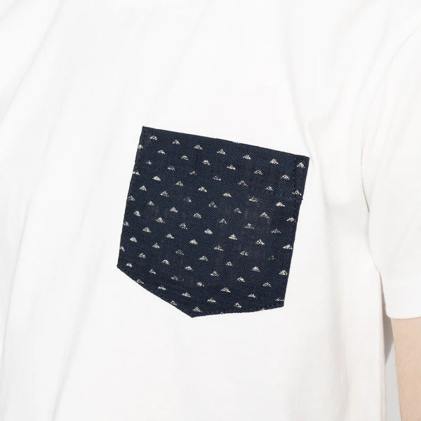 Naked & Famous- Pocket Tee Kimono Triangle White