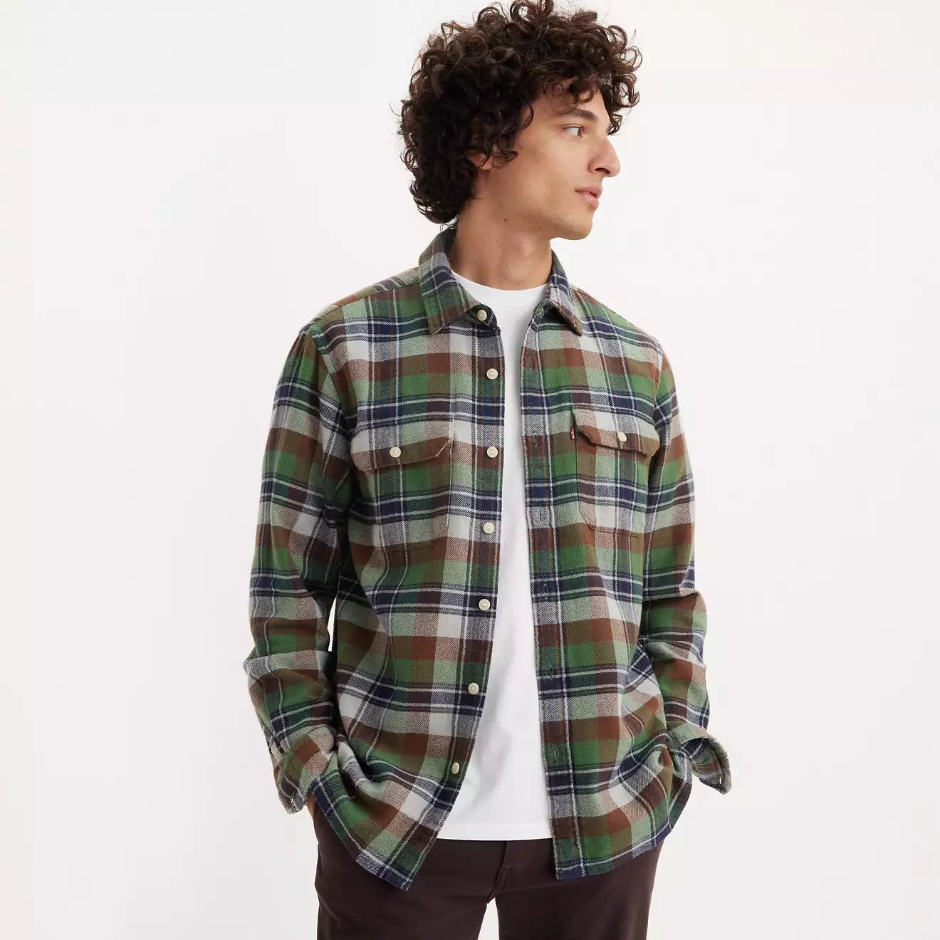 Levi’s- Jackson Worker Denver Plaid Fondue Fudge Flannel