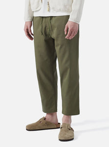 Universal Works- Hi Water Trouser In Light Olive Twill