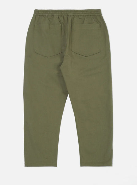 Universal Works- Hi Water Trouser In Light Olive Twill