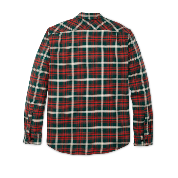 Filson- Vintage Flannel Work Shirt Green/Red/White Plaid