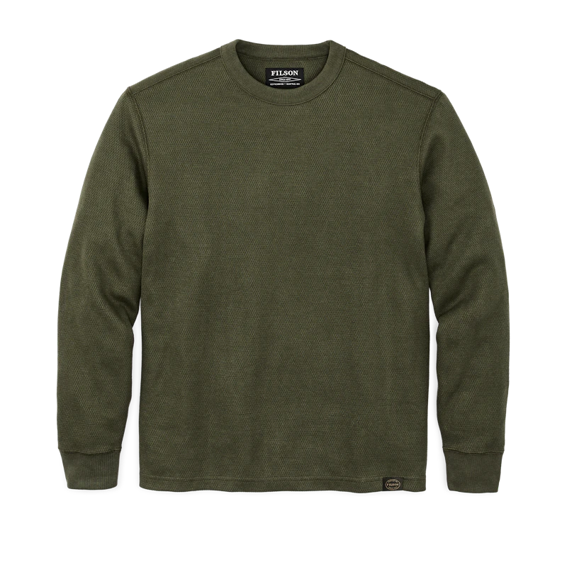 Filson- Waffle Knit Thermal Crewneck Mossy Rock