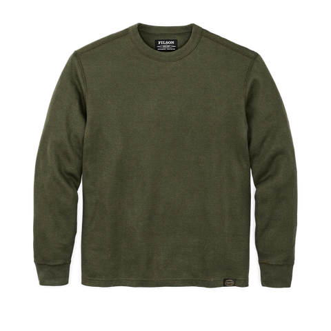 Filson- Waffle Knit Thermal Crewneck Mossy Rock