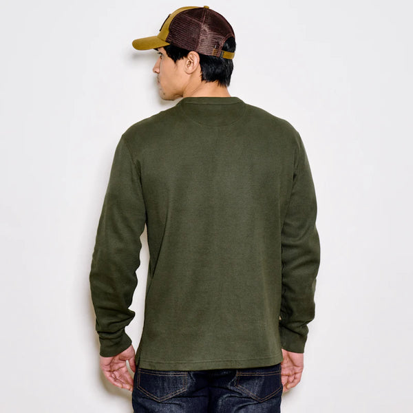 Filson- Waffle Knit Thermal Crewneck Mossy Rock