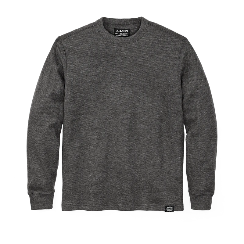 Filson- Waffle Knit Thermal Crewneck Charcoal