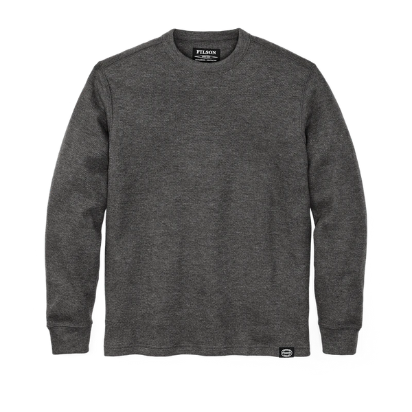 Filson- Waffle Knit Thermal Crewneck Charcoal