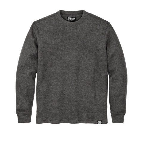 Filson- Waffle Knit Thermal Crewneck Charcoal