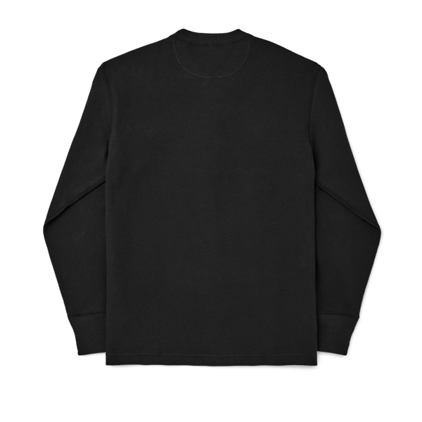 Filson- Waffle Knit Henley Faded Black