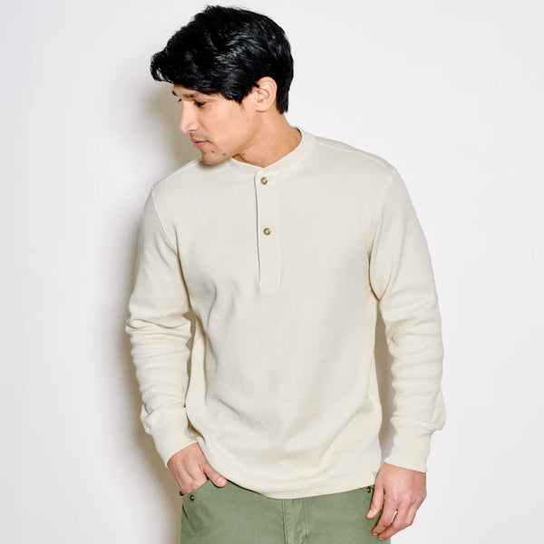 Filson- Waffle Knit Henley Sand