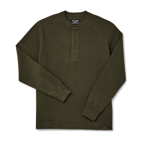 Filson- Waffle Knit Henley Mossy Rock