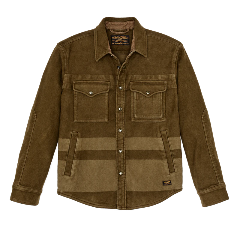 Filson- Beartooth Jac-Shirt Marsh Olive Blanket Stripe