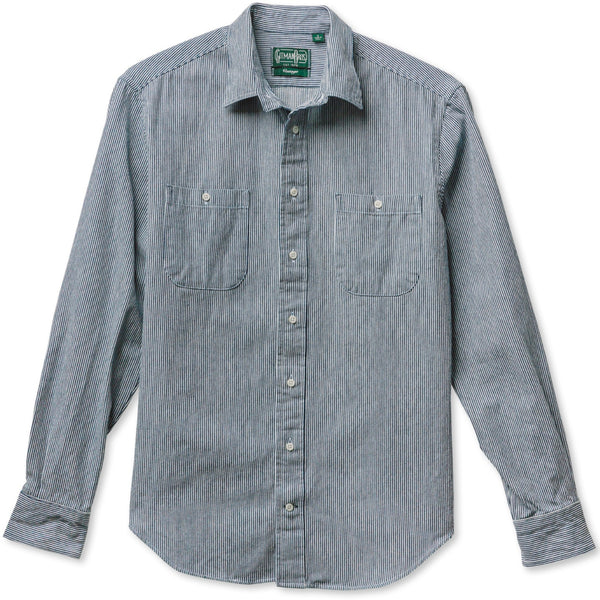 Gitman Vintage- Hickory Stripe Denim Work Shirt