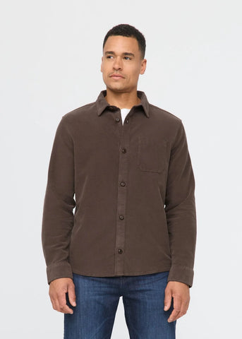 DUER- No Sweat Moleskin Shirt: Mocha