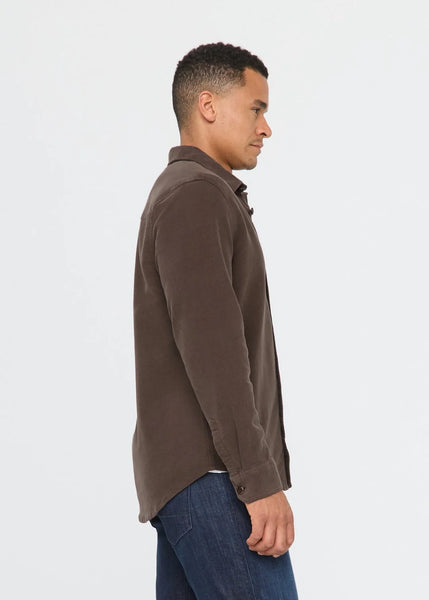 DUER- No Sweat Moleskin Shirt: Mocha