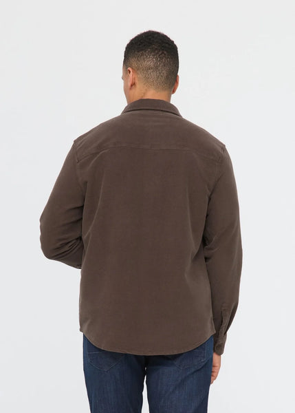 DUER- No Sweat Moleskin Shirt: Mocha