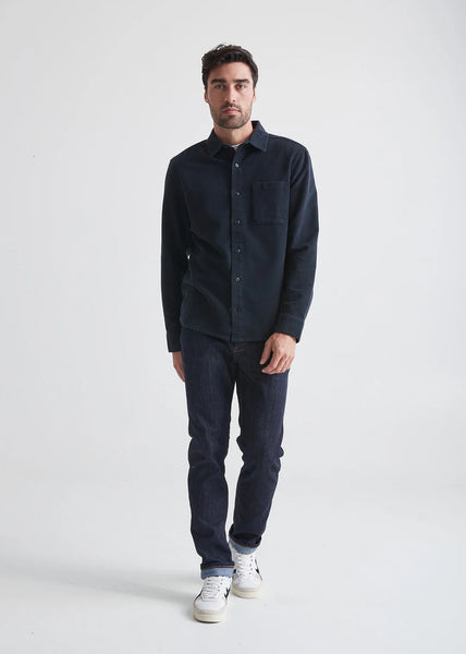 DUER- No Sweat Moleskin Shirt: Navy