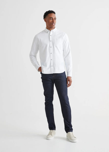 DUER- Performance Stretch Button Down: White