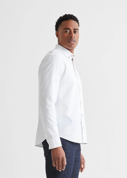 DUER- Performance Stretch Button Down: White