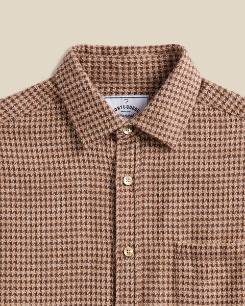 Portuguese Flannel: Abstract Pied Poule: Brown