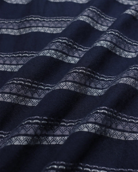 Far Afield- Classic Shirt: Peysa Stripe in Navy/Iris