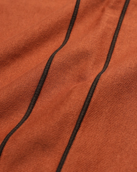 Far Afield- Alfaro Knitted Polo in Burnt Orange