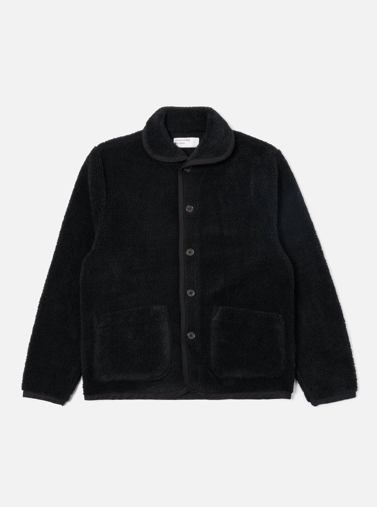 Universal Works- Lancaster Jacket in Black Mountain Fleece