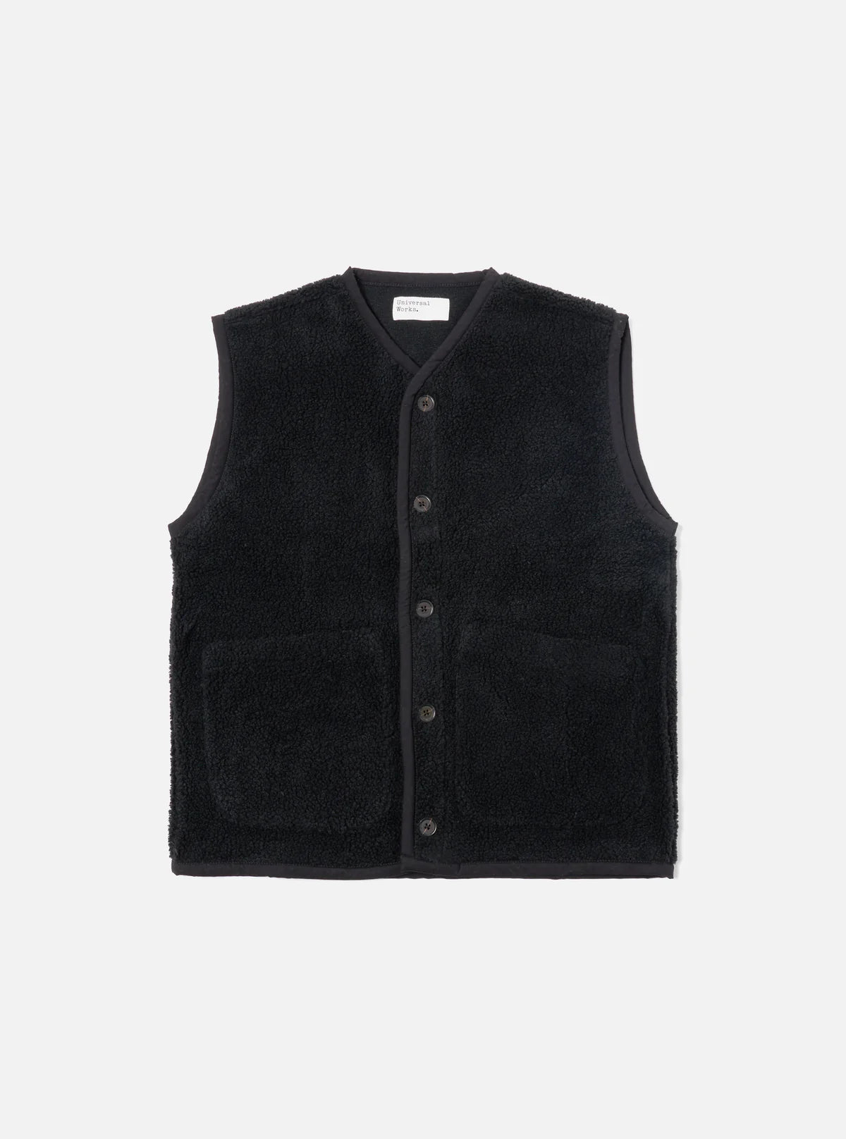 Universal Works- Lancaster Gillet in Black Montain Fleece