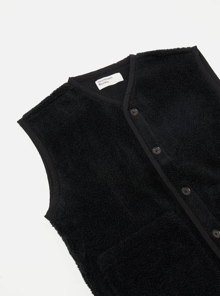 Universal Works- Lancaster Gillet in Black Montain Fleece