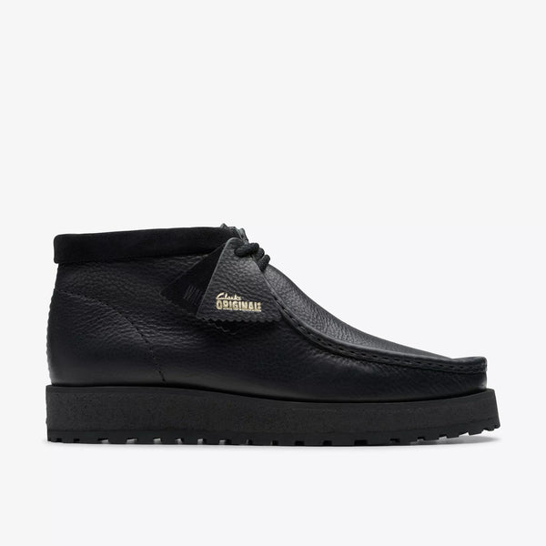 Clarks- Wallabee Scout Black Leather