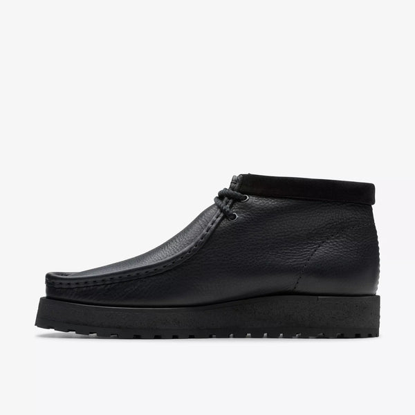 Clarks- Wallabee Scout Black Leather