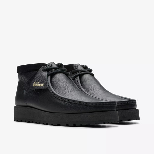 Clarks- Wallabee Scout Black Leather