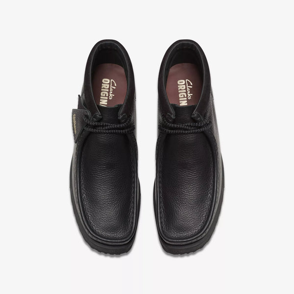 Clarks- Wallabee Scout Black Leather