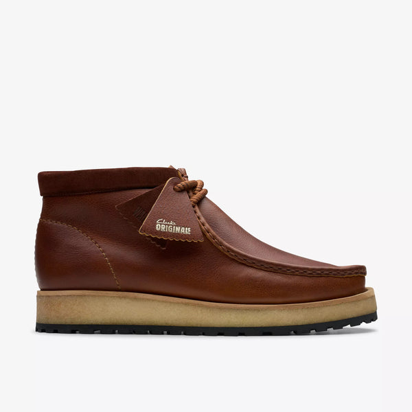 Clarks- Wallabee Scout Dark Tan Leather