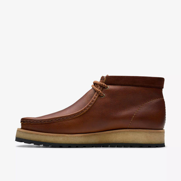 Clarks- Wallabee Scout Dark Tan Leather